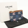 Celine Coin Purse Triomphe Denim