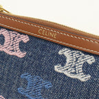 Celine Coin Purse Triomphe Denim — view 4