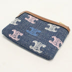 Celine Coin Purse Triomphe Denim — view 2