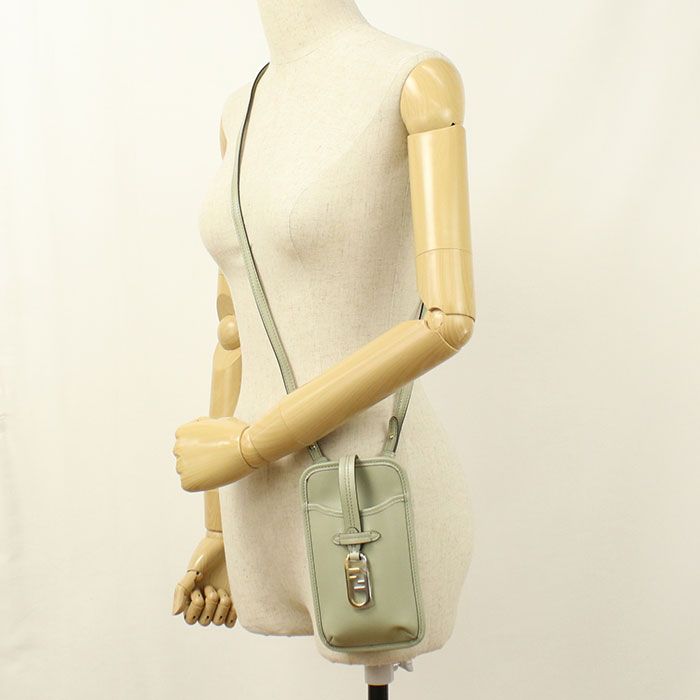 Fendi Phone Pouch O-rock Shoulder Bag Leather — view 7