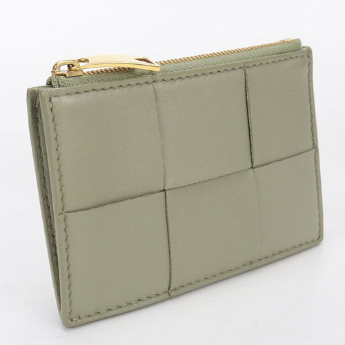 Bottega Veneta Zipper Card Case Cassette Coin Purse Lambskin
