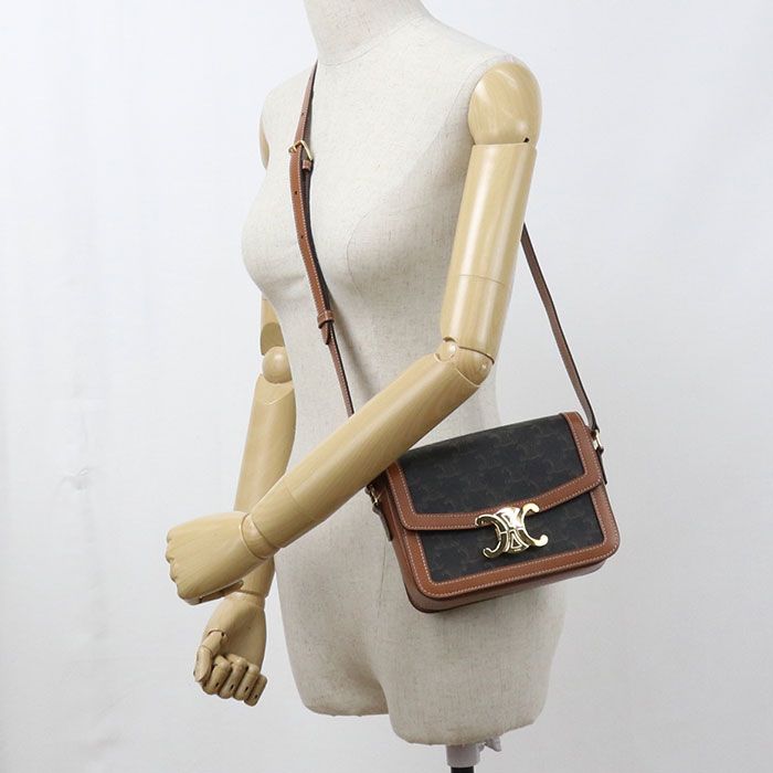 Celine Teen Triomphe Canvas Shoulder — view 7