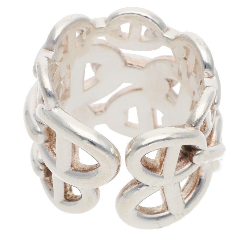 Hermes Chaine D'ancre Enchainee GM Silver Ring — view 2