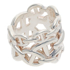 Hermes Chaine D'ancre Enchainee GM Silver Ring — view 4