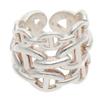 Hermes Chaine D'ancre Enchainee GM Silver Ring