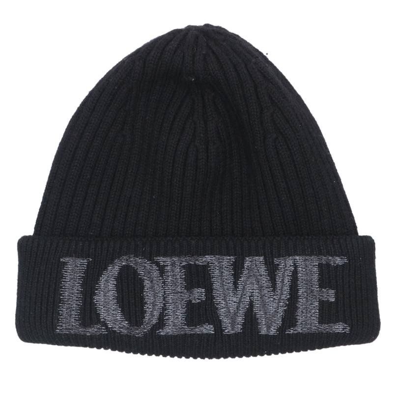 Loewe Logo Embroidery Knit Hat Bi