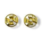 Chanel Earrings Logo CC Round