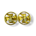 Chanel Earrings Logo CC Round — view 2