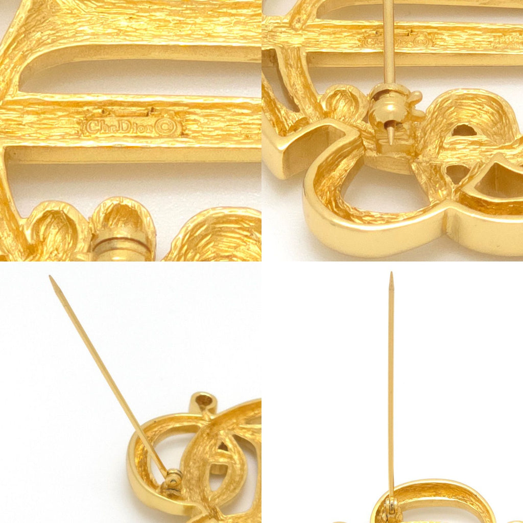 Dior Logo Brooch 6.5 cm Gold — view 5