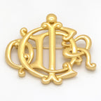 Dior Logo Brooch 6.5 cm Gold