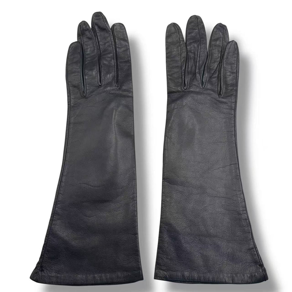 Hermes Gloves Leather Black 6.5 — view 2