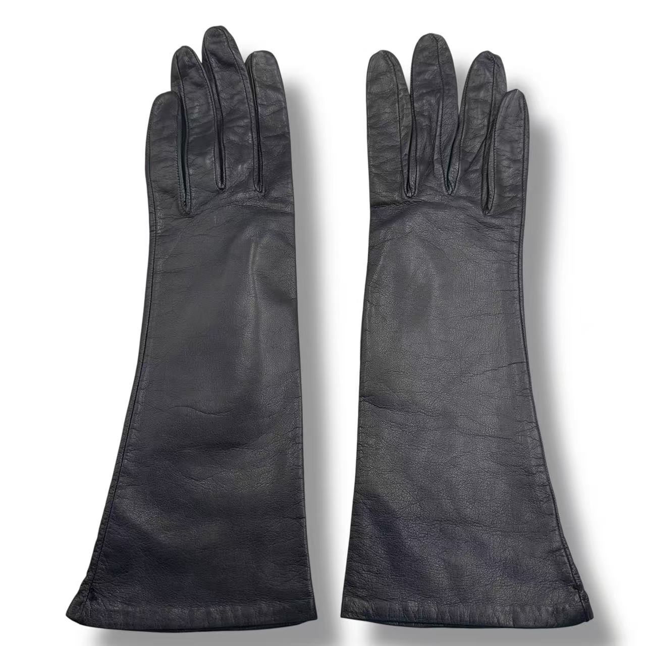 Hermes Gloves Leather Black 6.5 — view 2