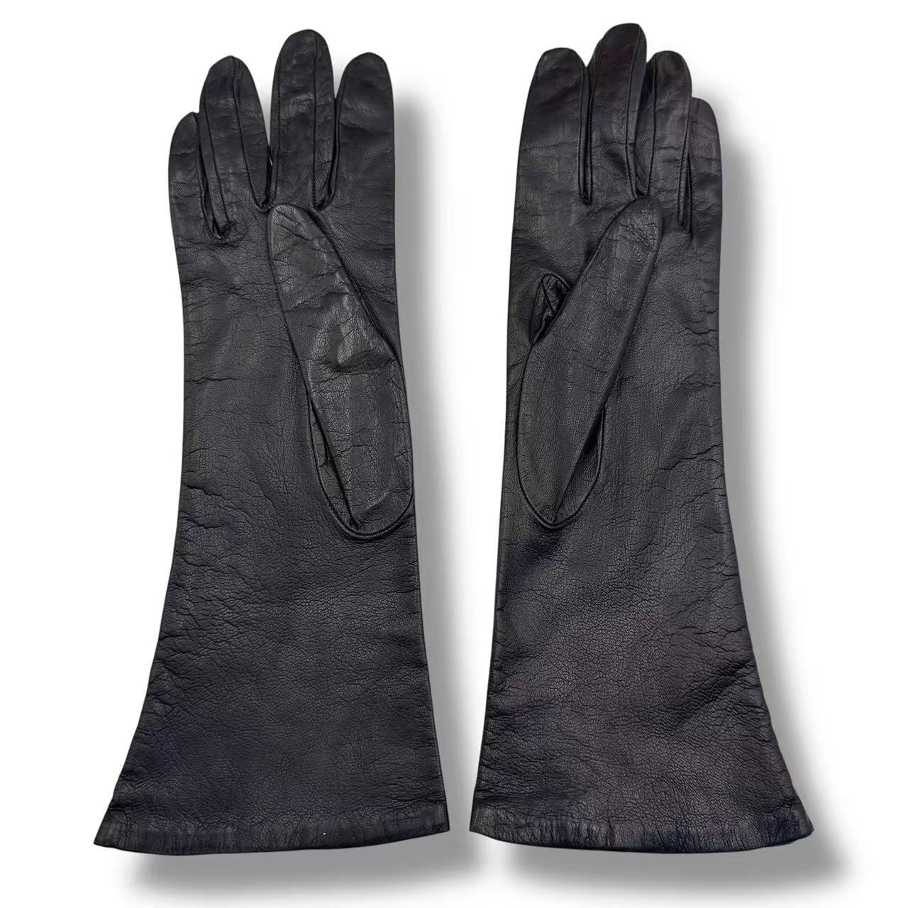 Hermes Gloves Leather Black 6.5 — view 3