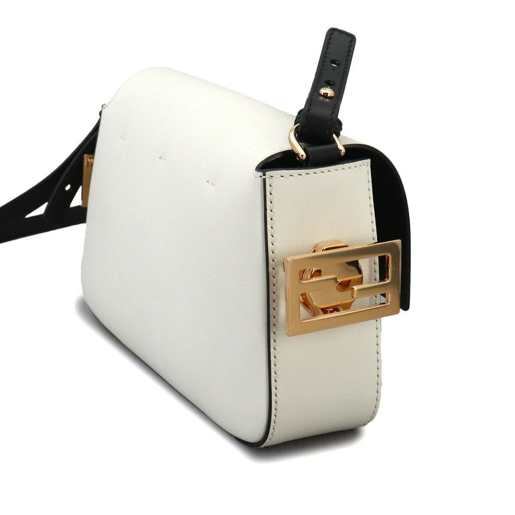 Fendi Bucket Twist 2-Way Bag Leather White Black — view 3