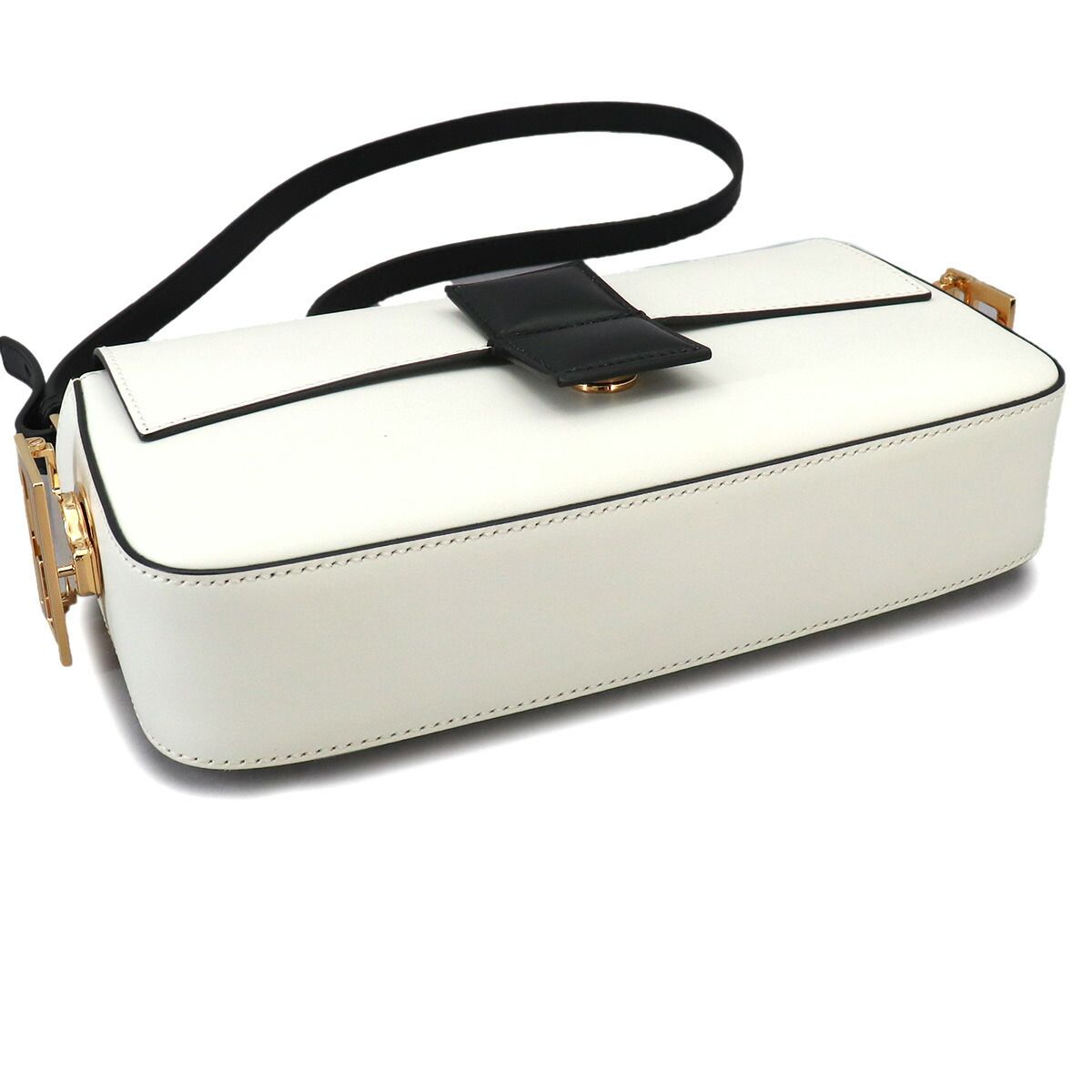 Fendi Bucket Twist 2-Way Bag Leather White Black — view 4