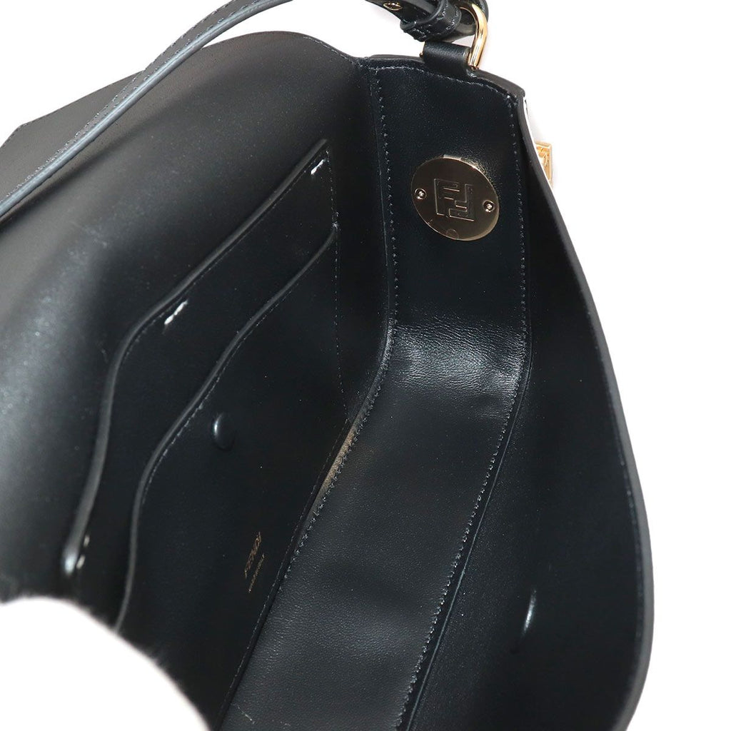Fendi Bucket Twist 2-Way Bag Leather White Black — view 7