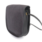 Saint Laurent Shoulder Bag Leather Gray Black Gold Vintage — view 3