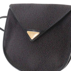 Saint Laurent Shoulder Bag Leather Gray Black Gold Vintage — view 9