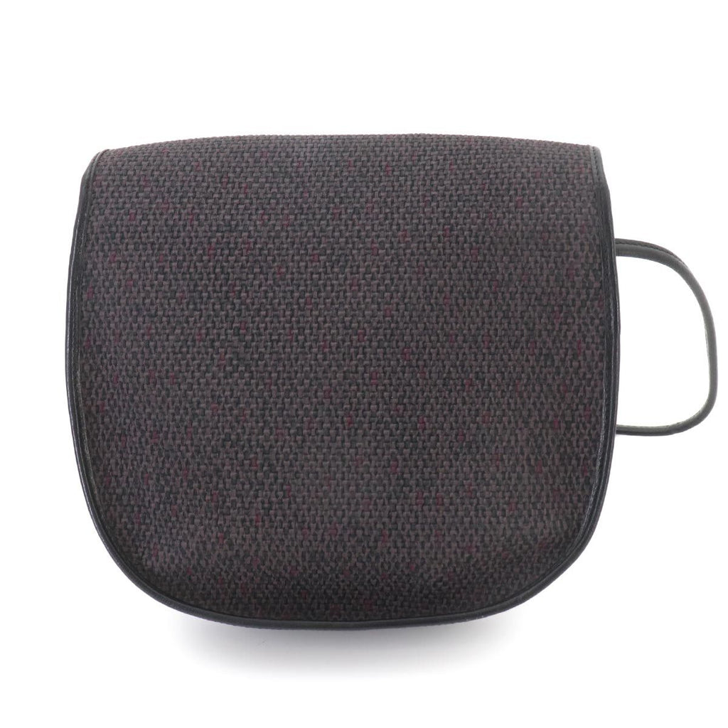Saint Laurent Shoulder Bag Leather Gray Black Gold Vintage — view 2