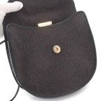 Saint Laurent Shoulder Bag Leather Gray Black Gold Vintage — view 6