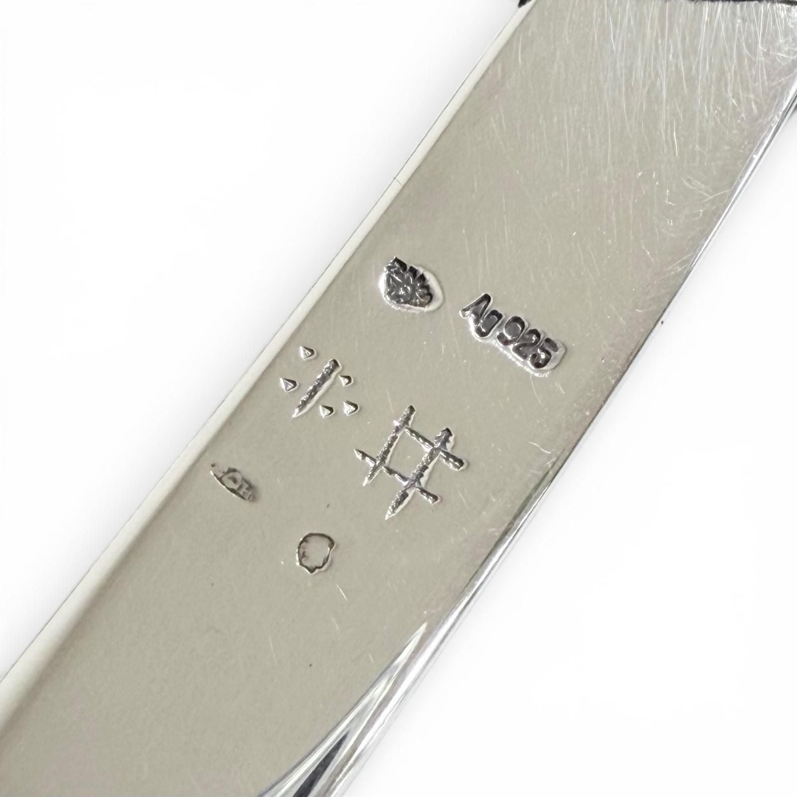 Hermes Touareg Pendant Leather Oval Necklace Silver — view 7