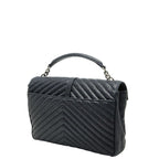 Saint Laurent Classic Monogram Chain Shoulder Bag 2-Way Black Leather — view 2