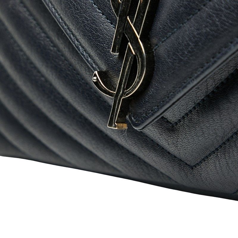 Saint Laurent Classic Monogram Chain Shoulder Bag 2-Way Black Leather — view 8