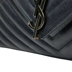 Saint Laurent Classic Monogram Chain Shoulder Bag 2-Way Black Leather — view 8
