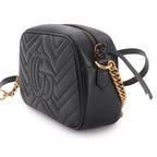 Gucci GG Marmont Chain Shoulder Bag Leather Black — view 4