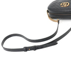 Gucci GG Marmont Chain Shoulder Bag Leather Black — view 6