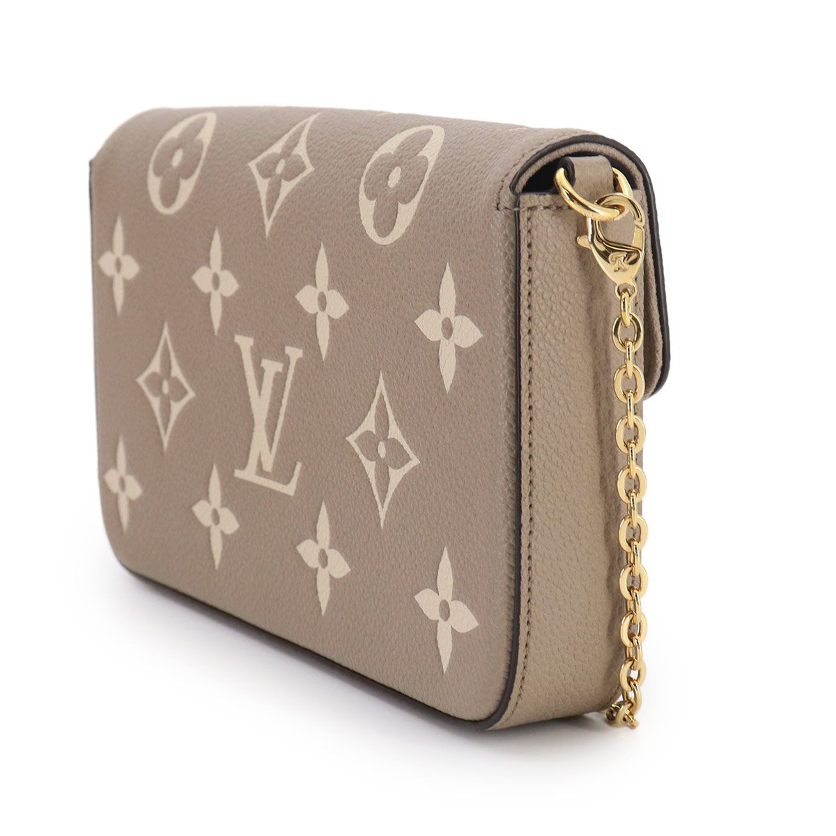 Louis Vuitton Bicolor Monogram Empreinte Pochette Felicity Chain Wallet — view 4