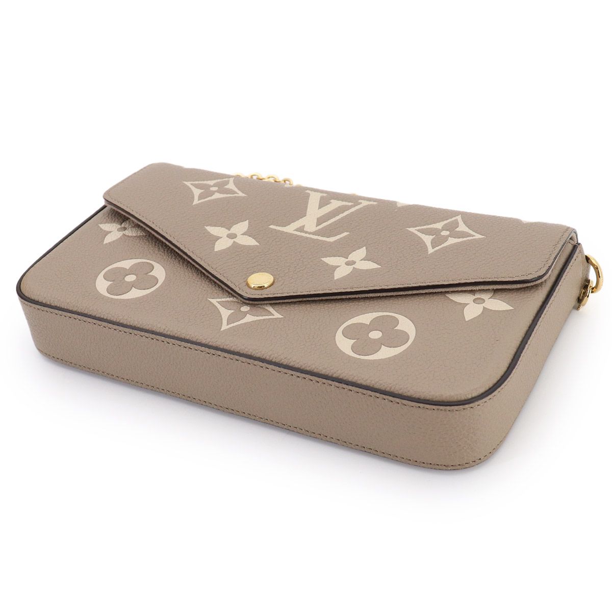 Louis Vuitton Bicolor Monogram Empreinte Pochette Felicity Chain Wallet — view 5