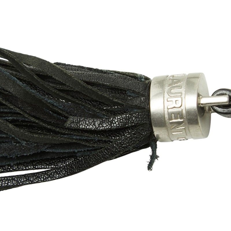 Saint Laurent Tassel le Crossbody Shoulder Bag Black Leather — view 8