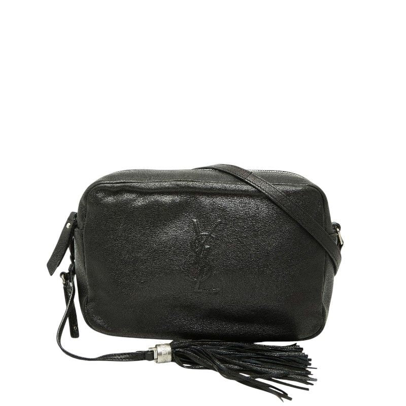 Saint Laurent Tassel le Crossbody Shoulder Bag Black Leather