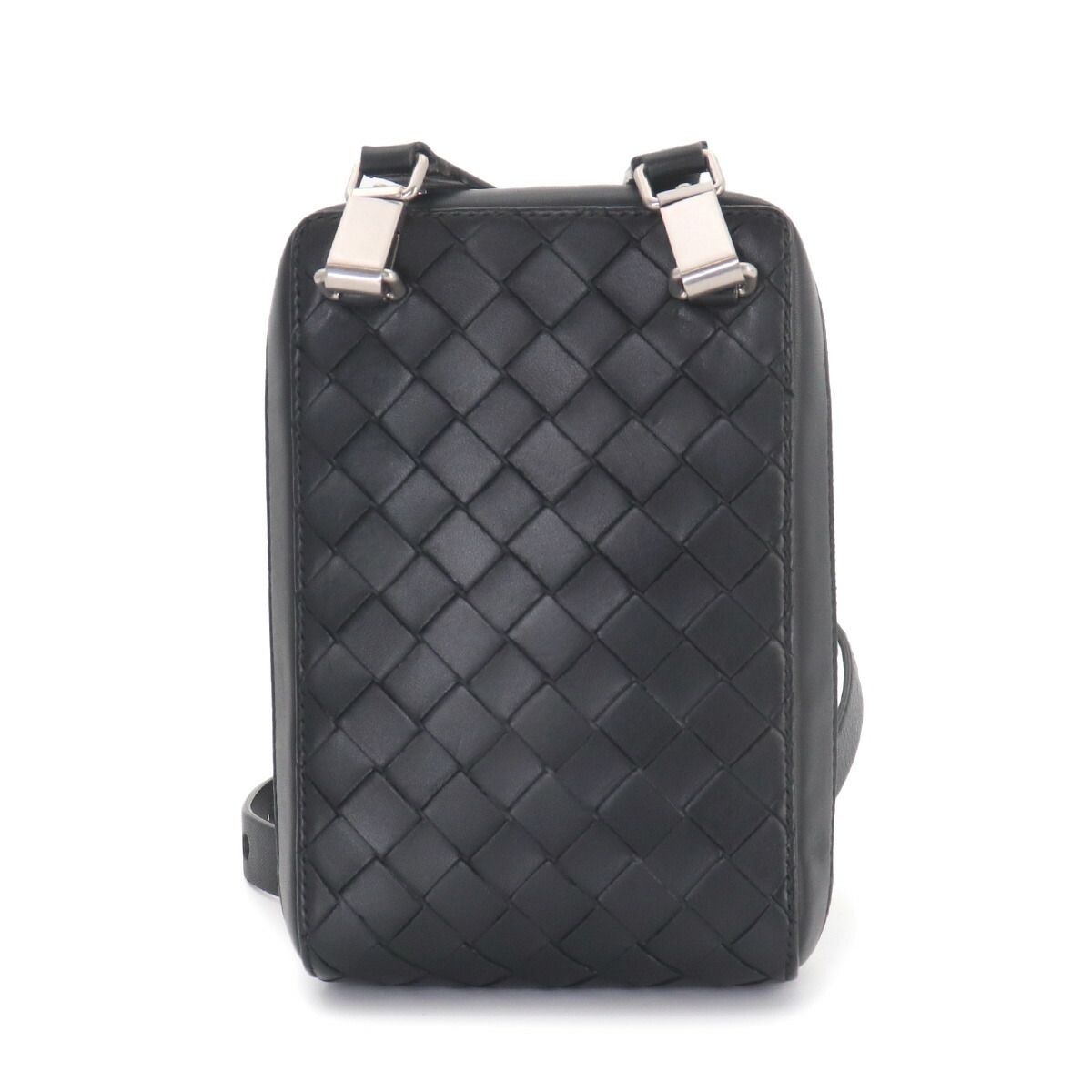 Bottega Veneta Intrecciato Crossbody Shoulder Bag Leather Black — view 3