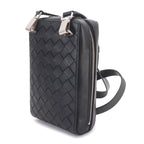 Bottega Veneta Intrecciato Crossbody Shoulder Bag Leather Black — view 4
