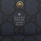 Gucci Leather Inside GG Logo All Over Pattern Card Case Business Holder Navy — view 8