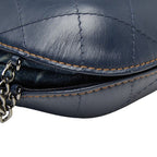 Chanel CC Logo Gabriel de Crossbody Chain Shoulder Bag Bucket Drawstring Blue — view 5