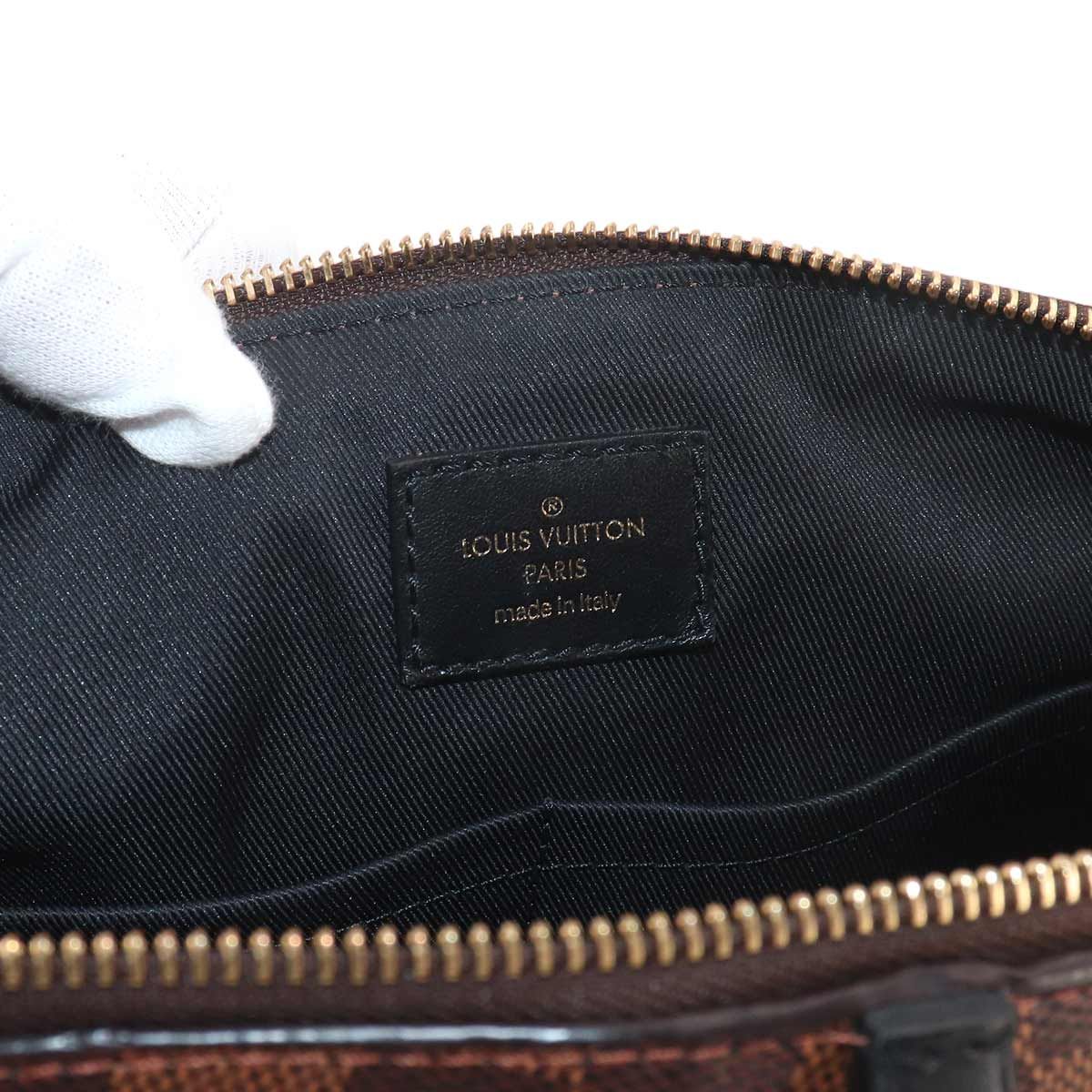 Louis Vuitton Damier Odeon MM 2-Way Tote Shoulder Bag Ebene Black — view 8