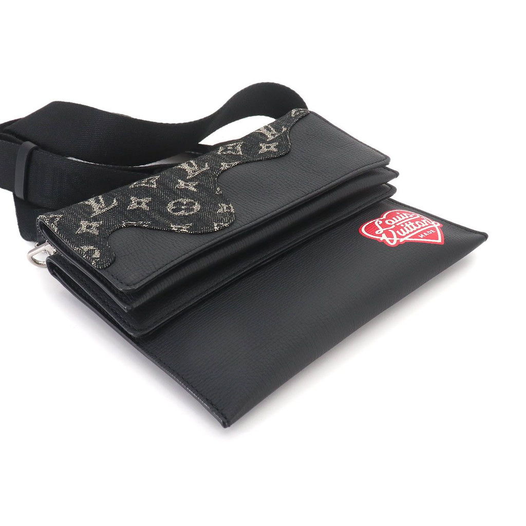 Louis Vuitton LV Squared Trio Pouch Shoulder Bag Monogram Drip Noir — view 4