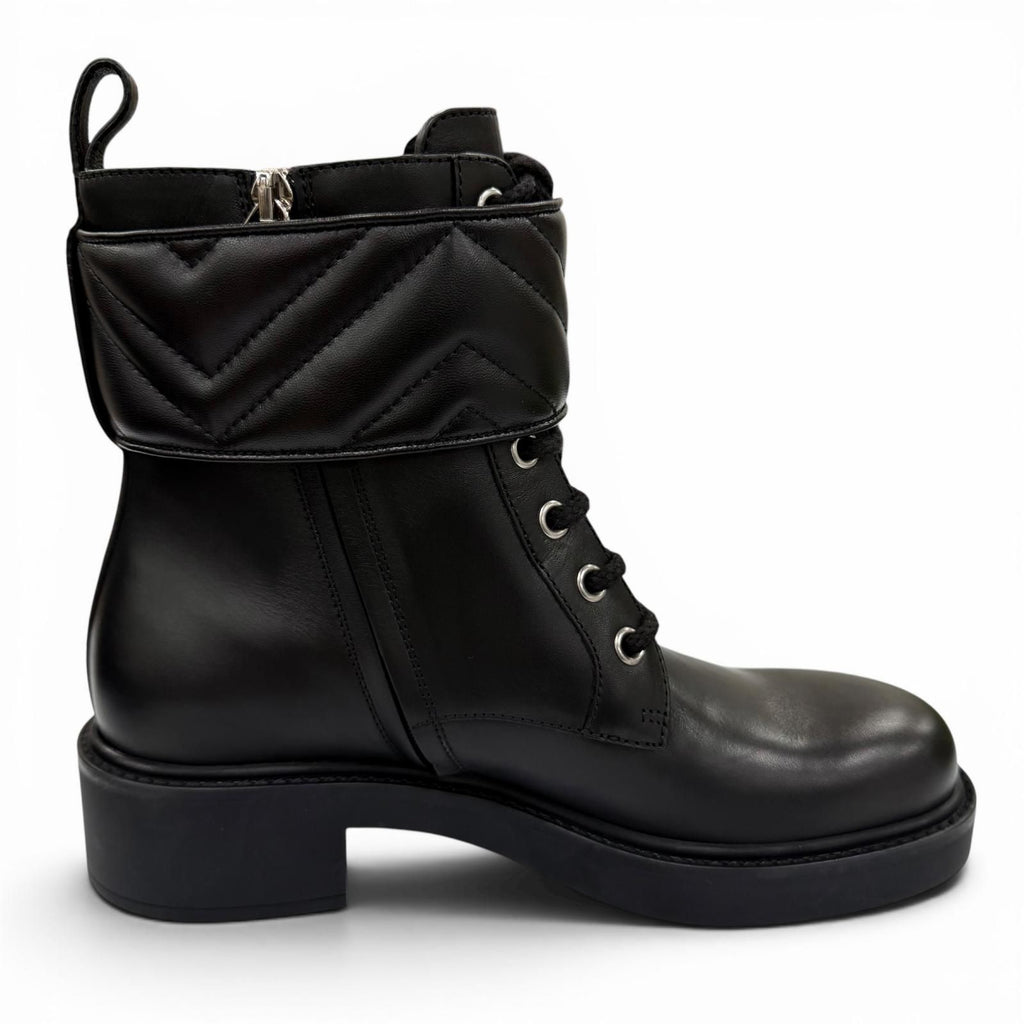 Gucci GG Marmont Leather Short Boots Black Gold 35 Boxes — view 6