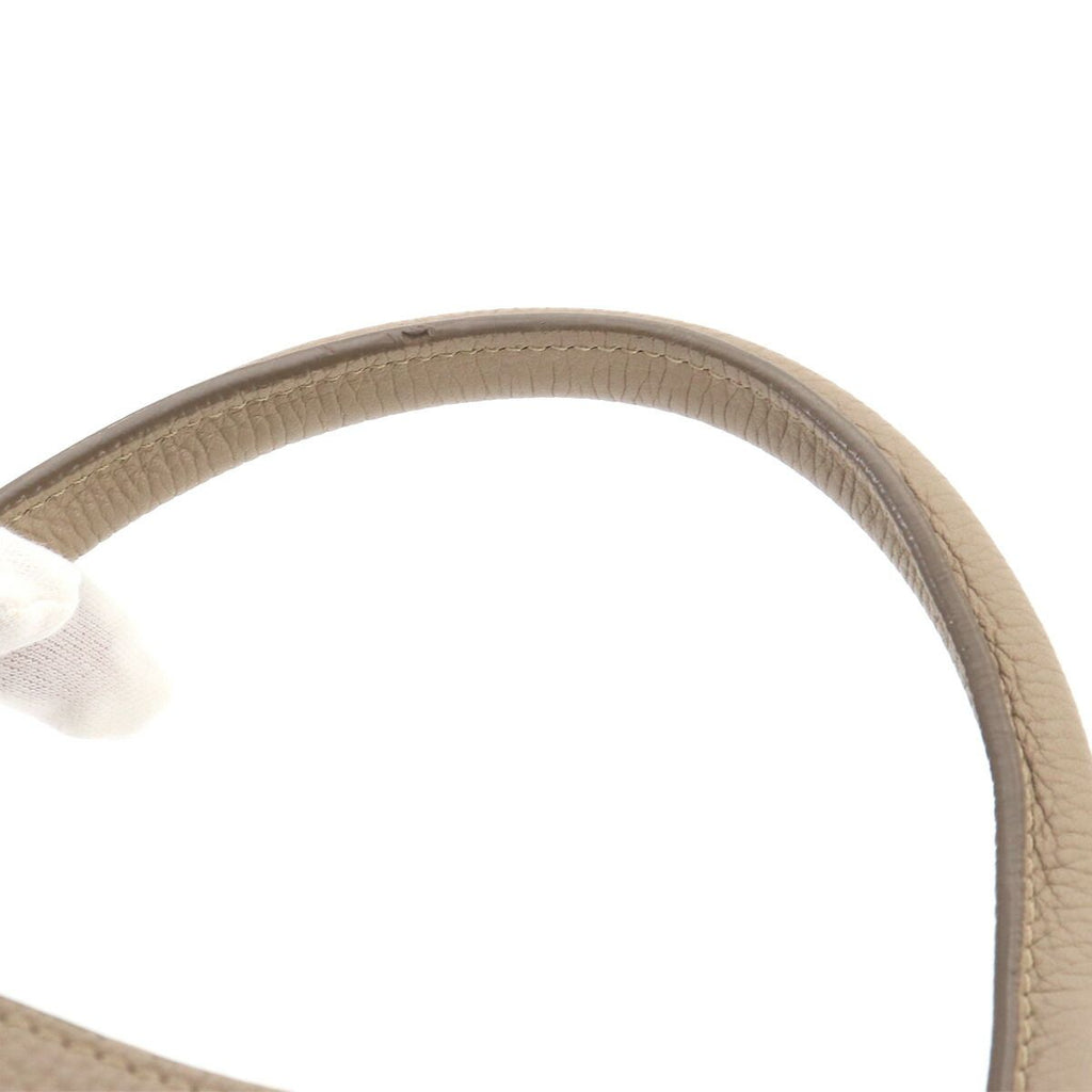 Celine Big Bag Nano Bucket Hand Bag Leather Beige Silver — view 8