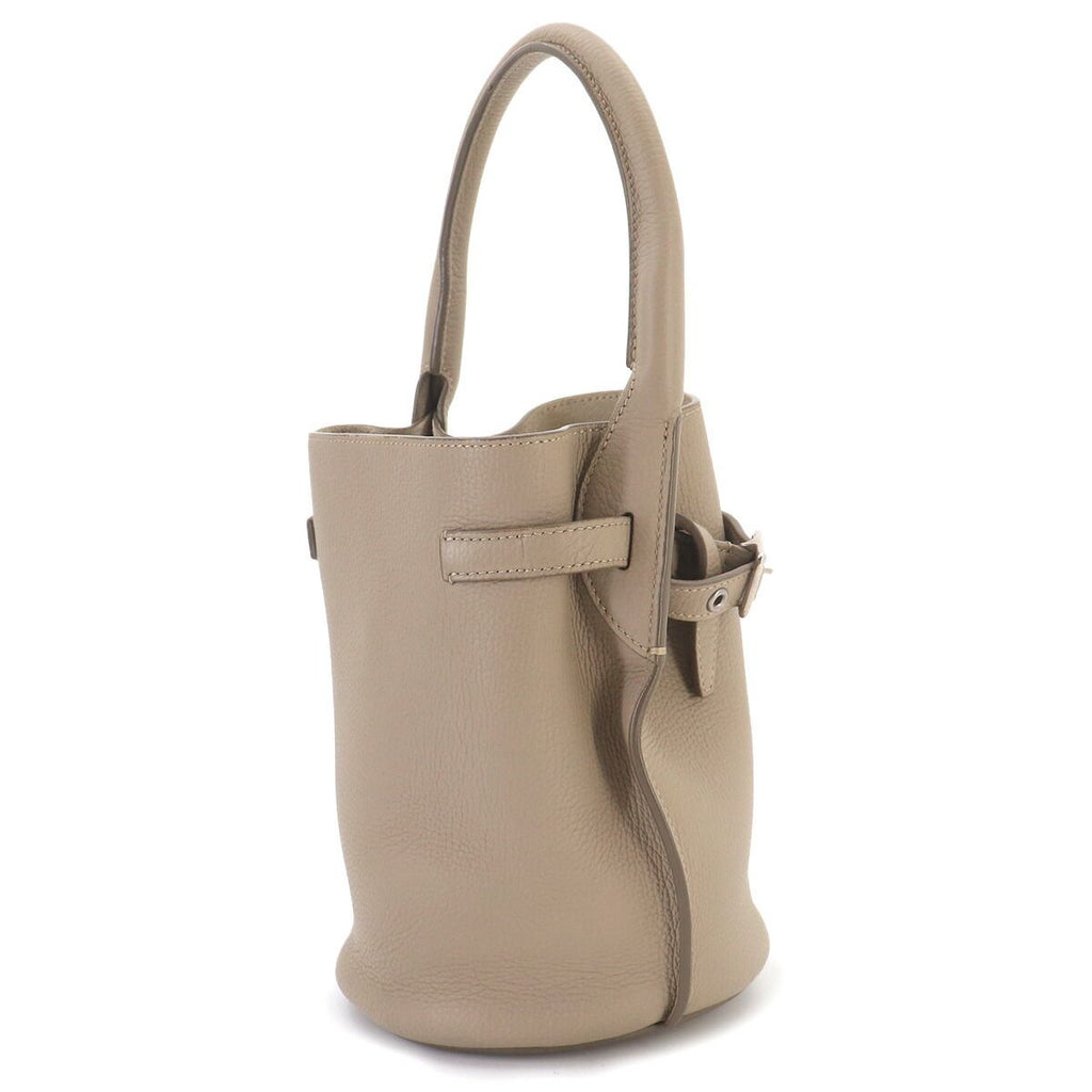 Celine Big Bag Nano Bucket Hand Bag Leather Beige Silver — view 3