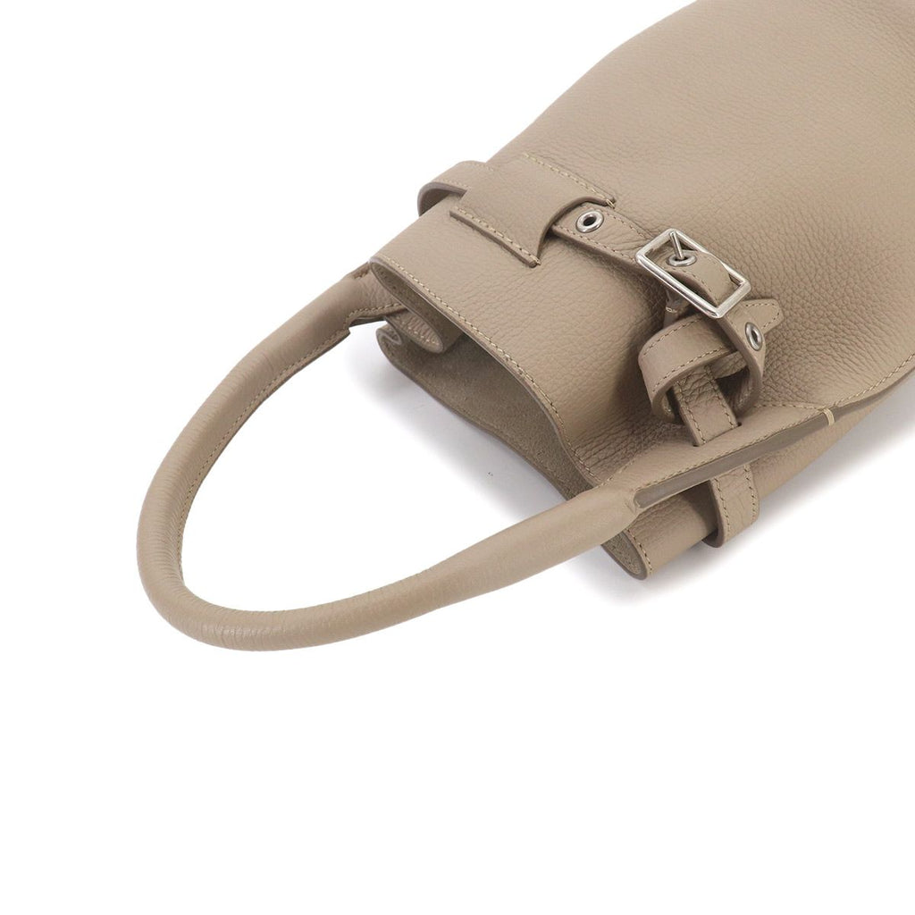 Celine Big Bag Nano Bucket Hand Bag Leather Beige Silver — view 5