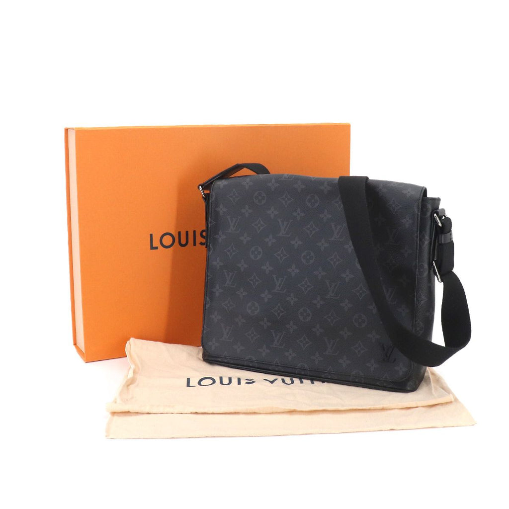 Louis Vuitton Monogram Eclipse District MM NM Shoulder Bag Black — view 2