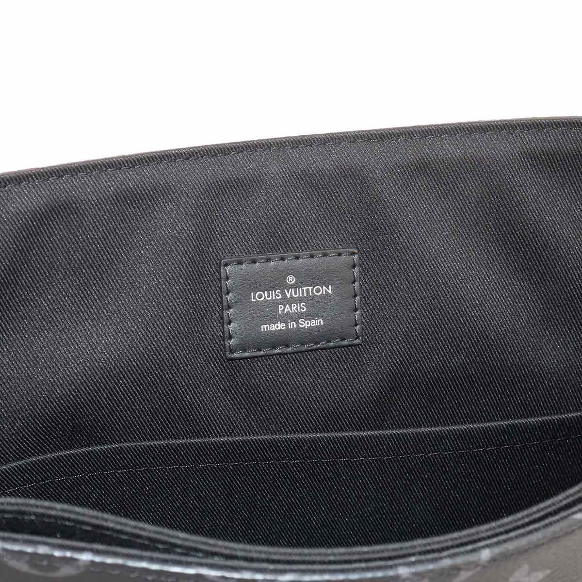 Louis Vuitton Monogram Eclipse District MM NM Shoulder Bag Black — view 9