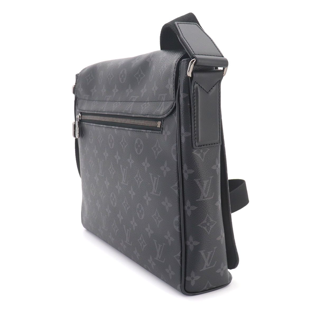 Louis Vuitton Monogram Eclipse District MM NM Shoulder Bag Black — view 4