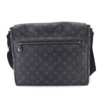Louis Vuitton Monogram Eclipse District MM NM Shoulder Bag Black — view 3