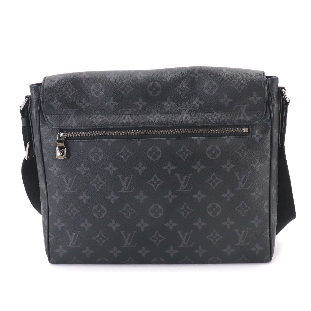 Louis Vuitton Monogram Eclipse District MM NM Shoulder Bag Black — view 3
