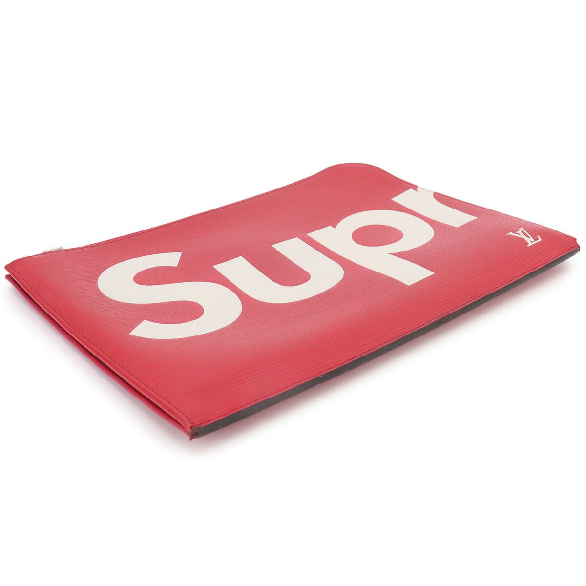 Louis Vuitton Supreme Epi Pochette Jour GM Clutch Red White — view 4